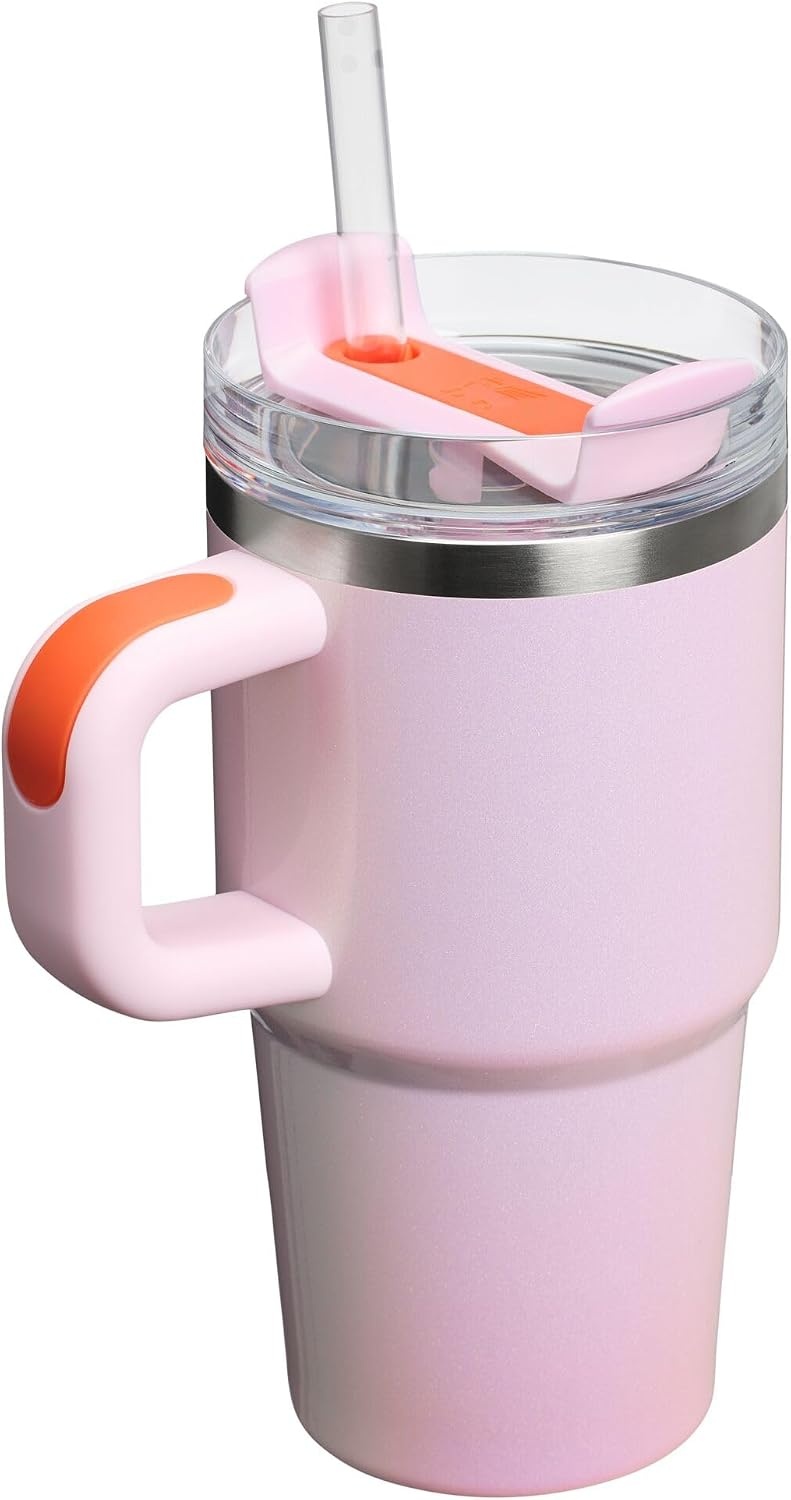 image:imageSTANLEY Quencher H20 Flow State Tumbler 20 oz Frost SprinkleRose Petal Shimmer