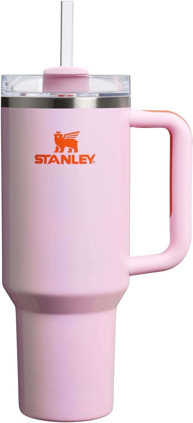 image:imageSTANLEY Quencher H20 Flow State Tumbler 20 oz Frost SprinkleRose Petal Shimmer