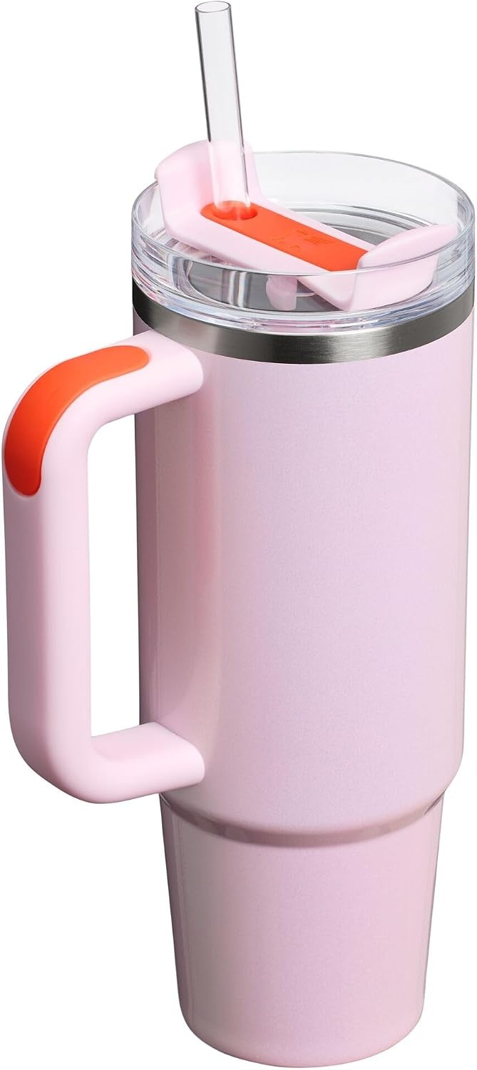 image:imageSTANLEY Quencher H20 Flow State Tumbler 20 oz Frost SprinkleRose Petal Shimmer
