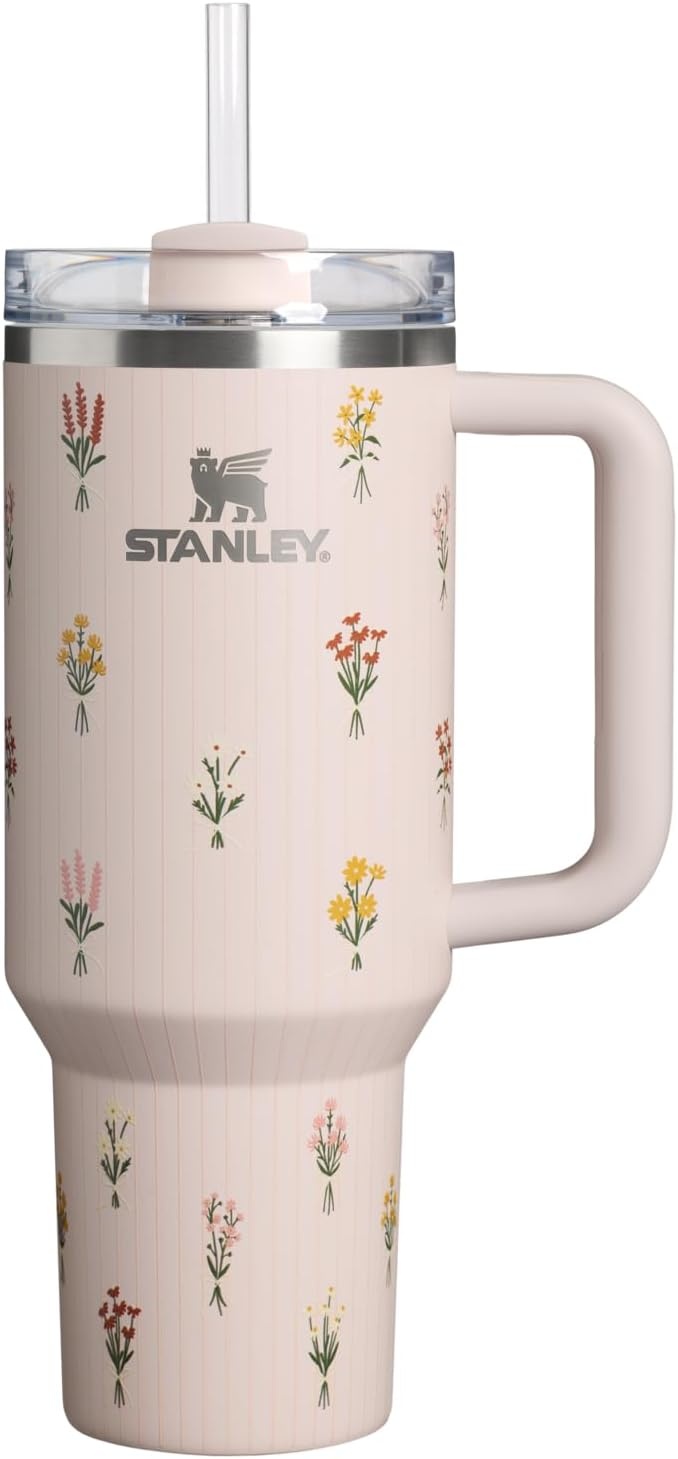 image:imageSTANLEY Quencher H20 Flow State Tumbler 20 oz Frost SprinkleRose Quartz Bouquets