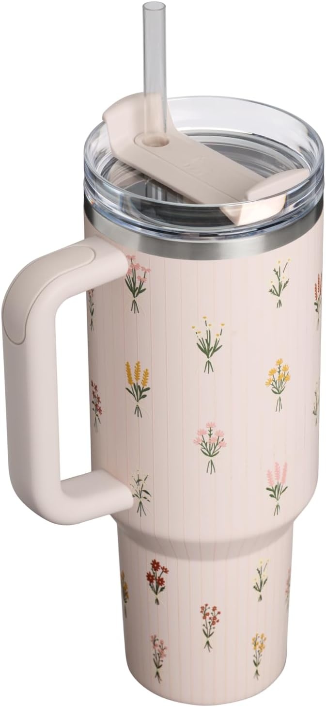 image:imageSTANLEY Quencher H20 Flow State Tumbler 20 oz Frost SprinkleRose Quartz Bouquets
