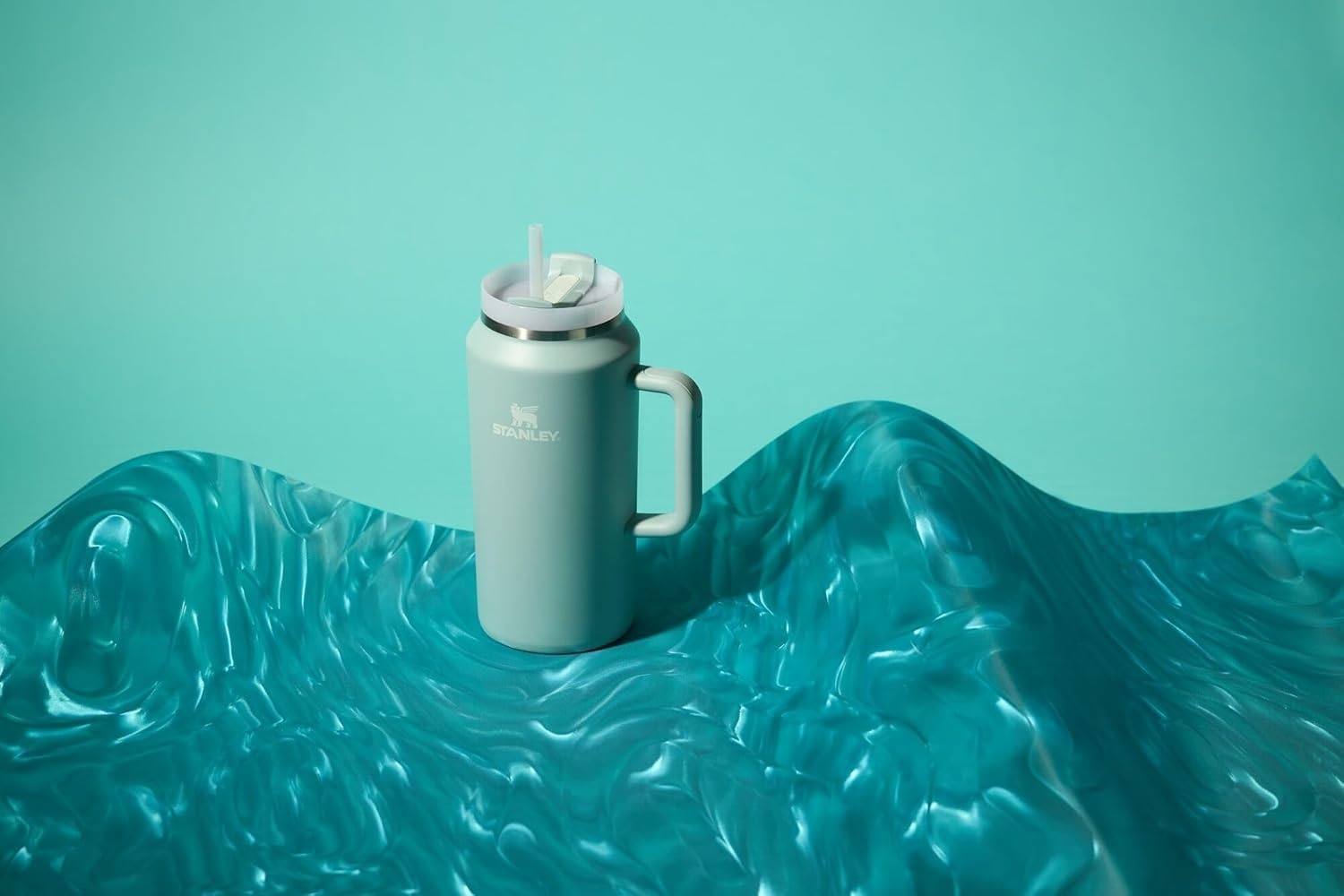 image:imageSTANLEY Quencher H20 Flow State Tumbler 20 oz Frost SprinkleSeafoam