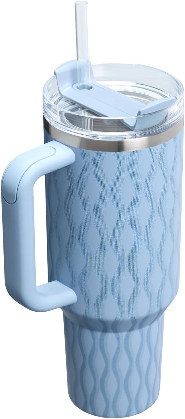 image:imageSTANLEY Quencher H20 Flow State Tumbler 20 oz Frost SprinkleSlate Blue Drift