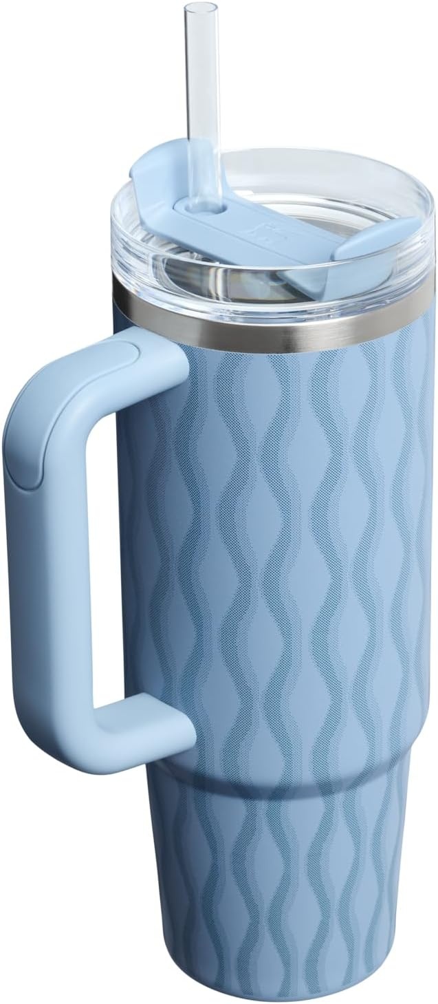 image:imageSTANLEY Quencher H20 Flow State Tumbler 20 oz Frost SprinkleSlate Blue Drift