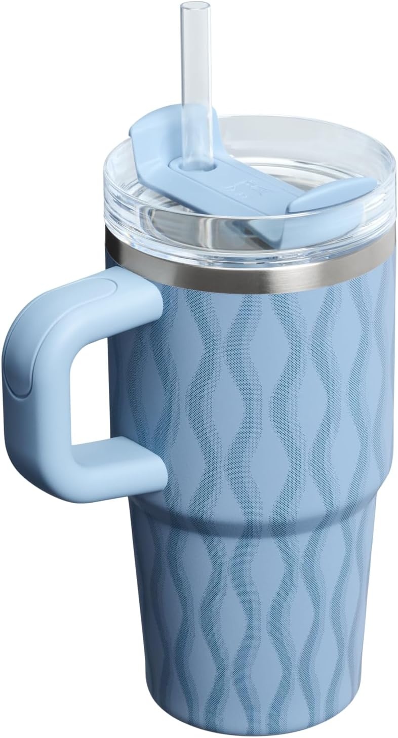 image:imageSTANLEY Quencher H20 Flow State Tumbler 20 oz Frost SprinkleSlate Blue Drift