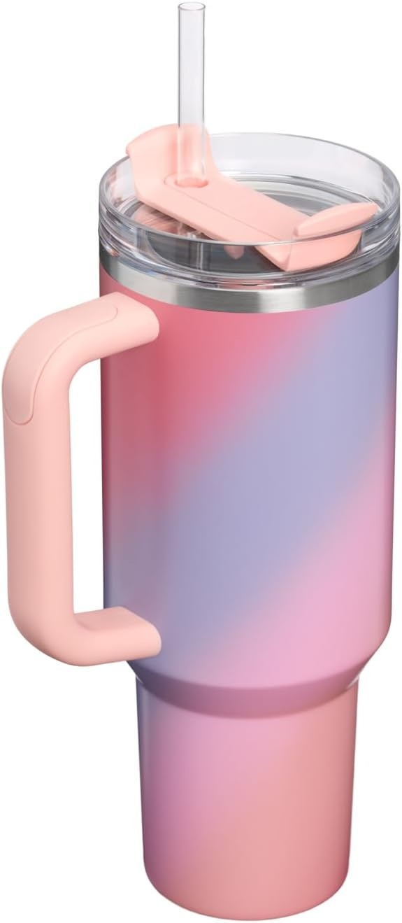 image:imageSTANLEY Quencher H20 Flow State Tumbler 20 oz Frost SprinkleSunset Spiral