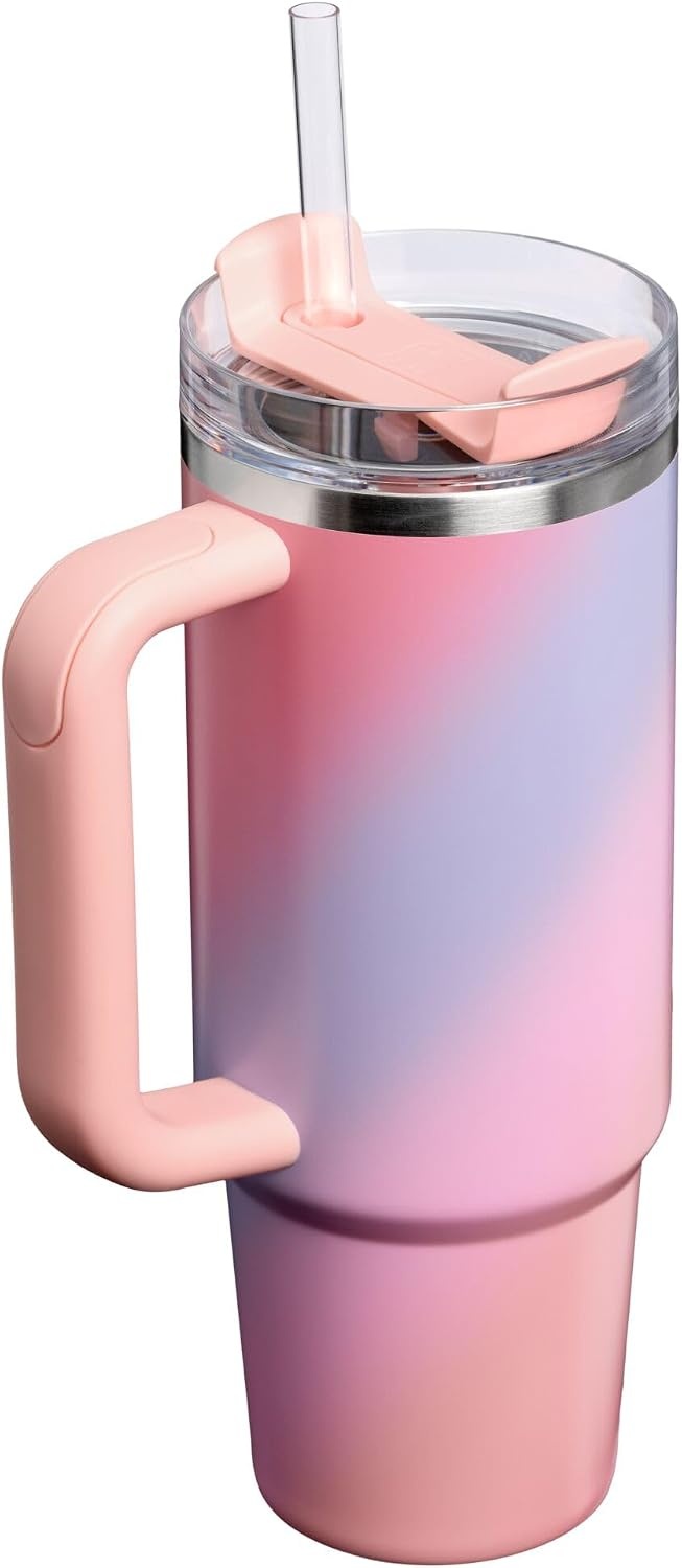 image:imageSTANLEY Quencher H20 Flow State Tumbler 20 oz Frost SprinkleSunset Spiral