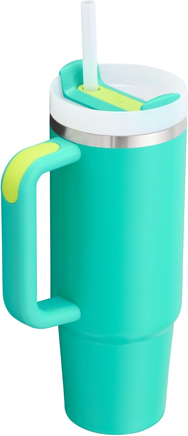 image:imageSTANLEY Quencher H20 Flow State Tumbler 20 oz Frost SprinkleTropical Teal