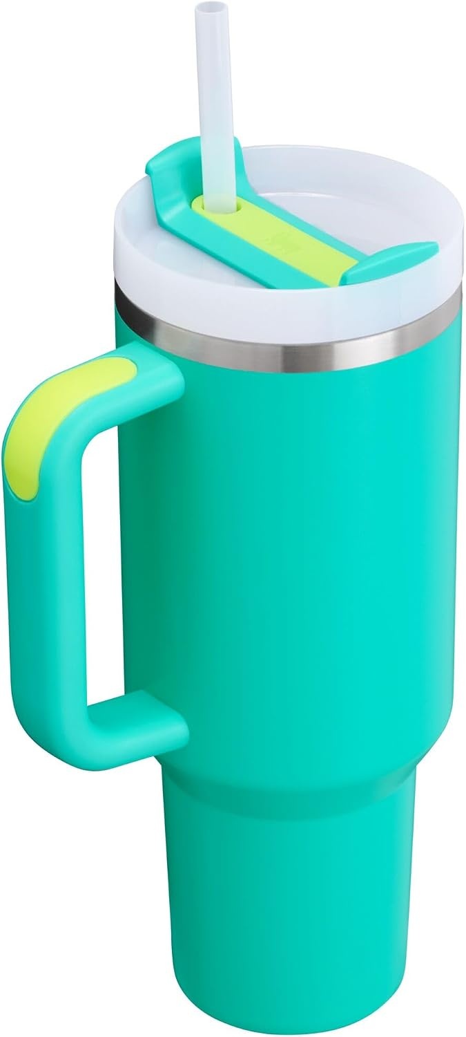 image:imageSTANLEY Quencher H20 Flow State Tumbler 20 oz Frost SprinkleTropical Teal
