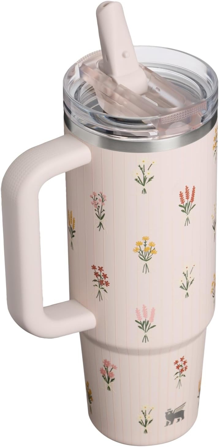 image:imageSTANLEY Quencher ProTour Flipstraw Tumbler 30 oz Multi InterfusionRose Quartz Bouquets