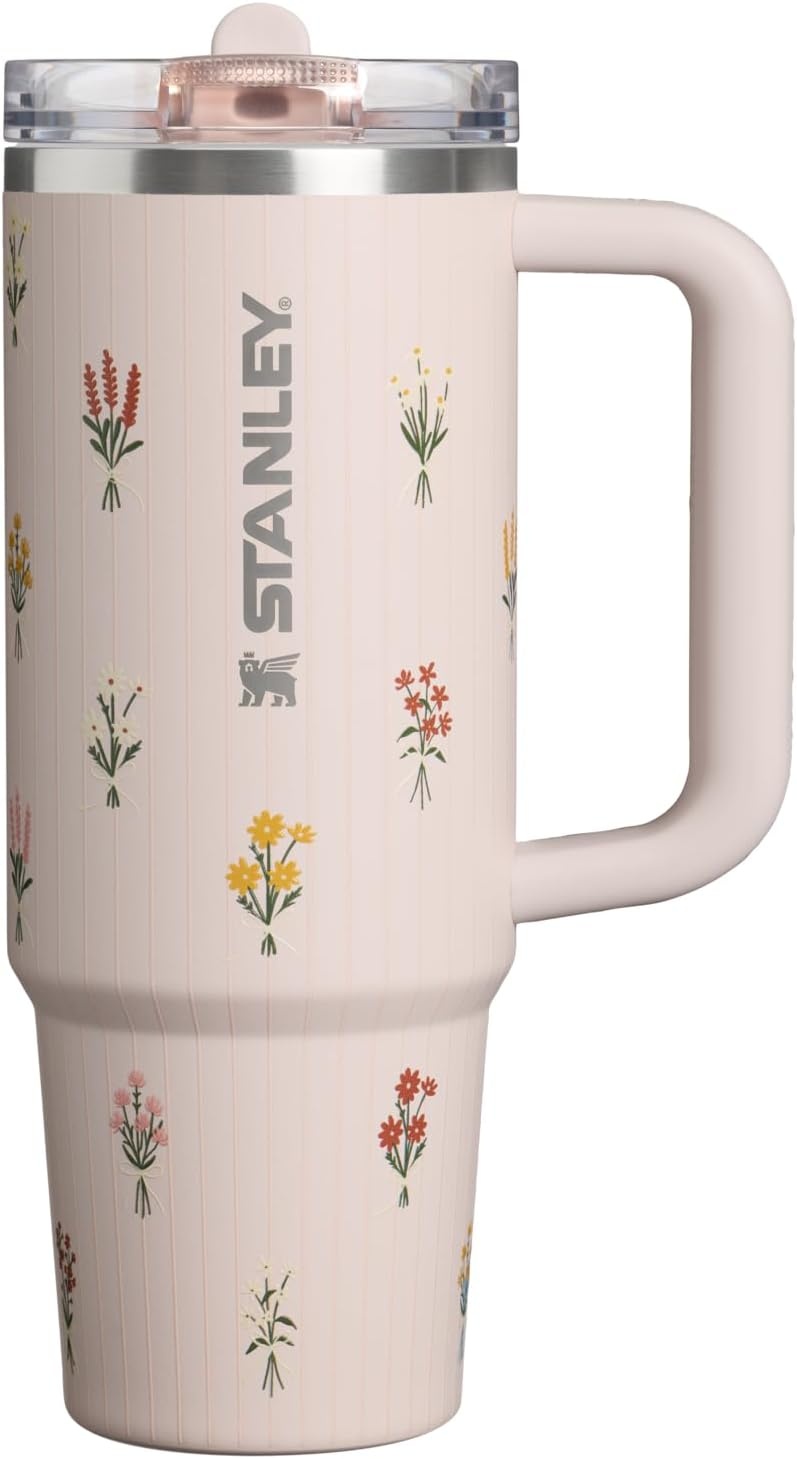 image:imageSTANLEY Quencher ProTour Flipstraw Tumbler 30 oz Multi InterfusionRose Quartz Bouquets