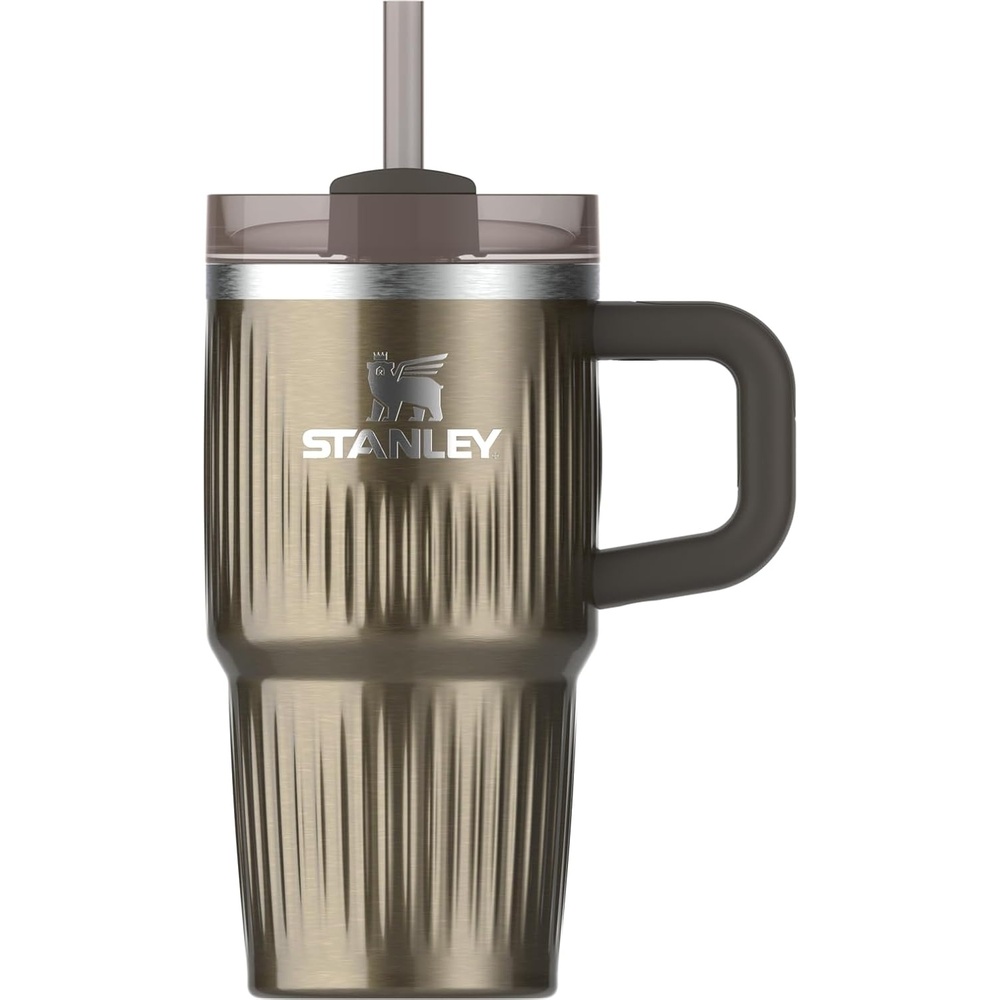 image:imageSTANLEY Quencher H20 Flow State Tumbler 20 oz Frost SprinkleFluted Gunmetal Shine