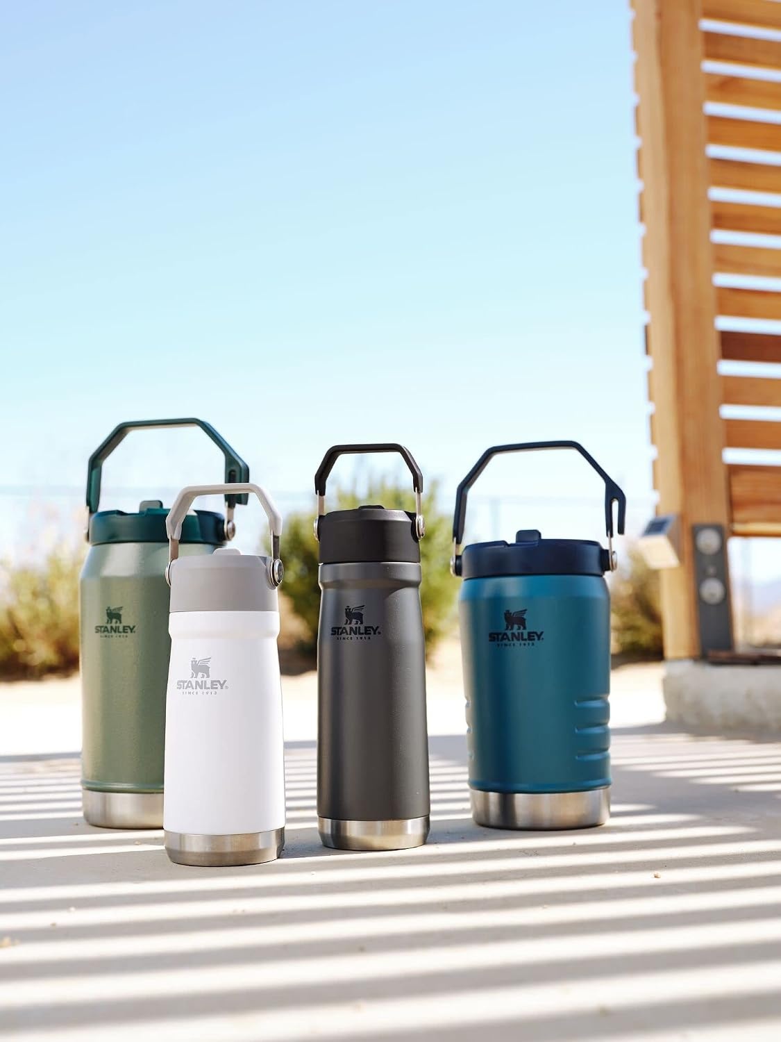 image:imageSTANLEY IceFlow Flip Straw Water Bottle 17 oz BuiltIn Straw for Travel and Sports Lightweight and Leak Resistant Insulated Stainless Steel BPAFree PolarCharcoal