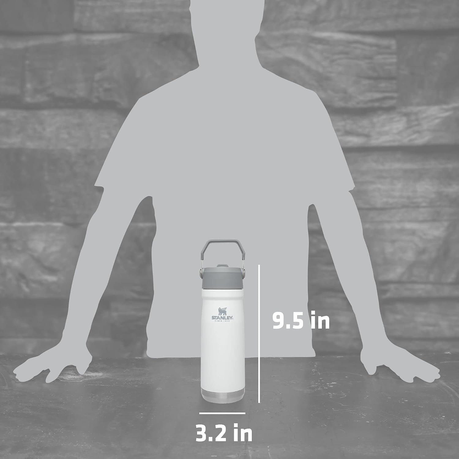 image:imageSTANLEY IceFlow Flip Straw Water Bottle 17 oz BuiltIn Straw for Travel and Sports Lightweight and Leak Resistant Insulated Stainless Steel BPAFree PolarPolar 10