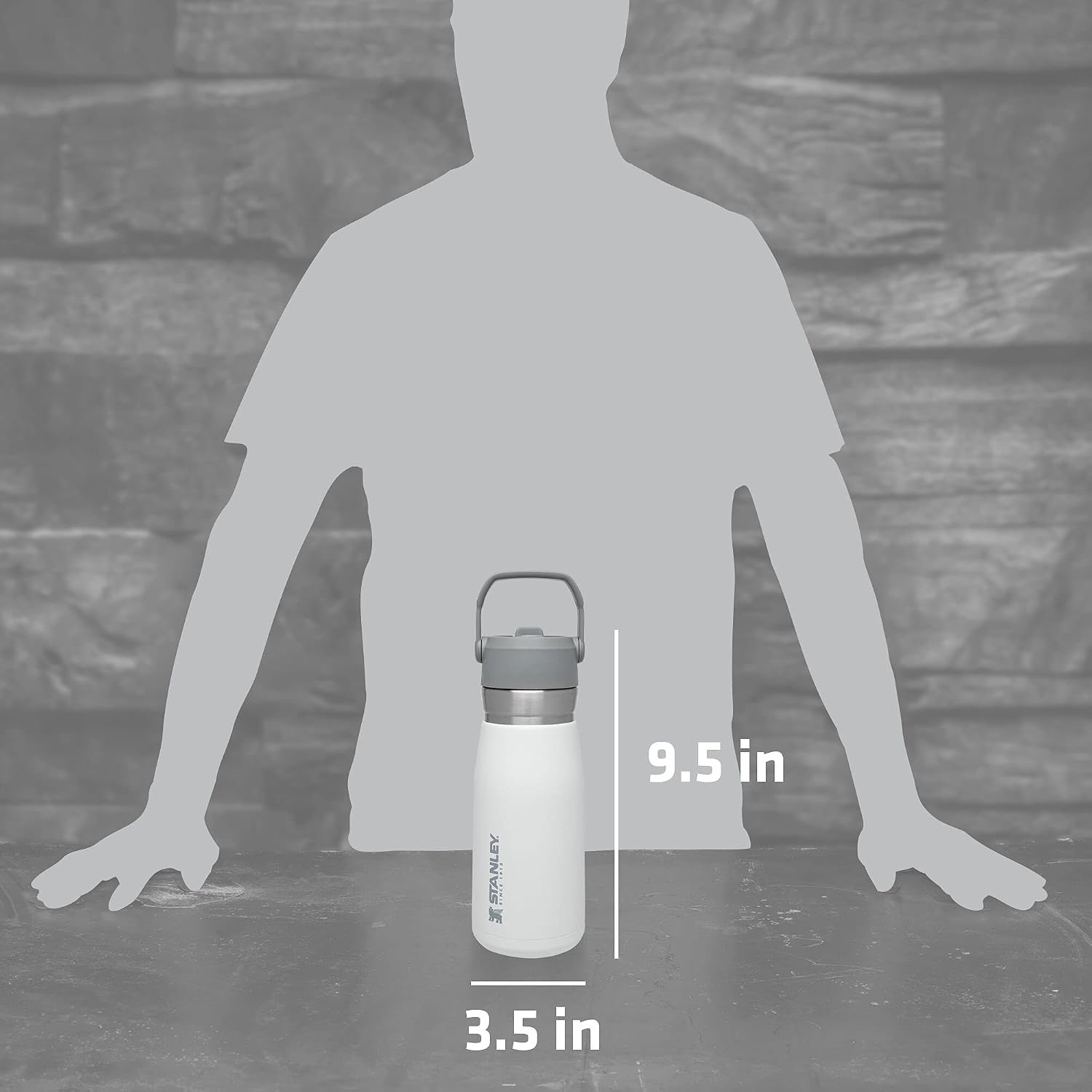 image:imageSTANLEY IceFlow Flip Straw Water Bottle 17 oz BuiltIn Straw for Travel and Sports Lightweight and Leak Resistant Insulated Stainless Steel BPAFree PolarPolar 10