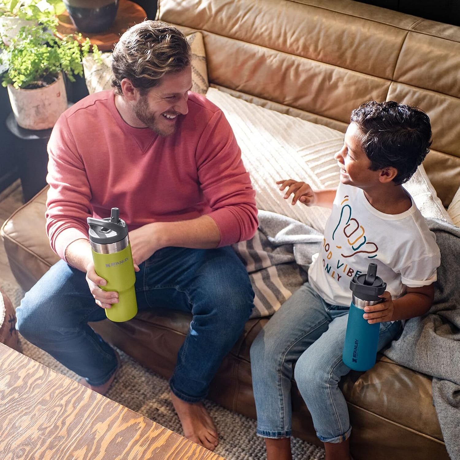 image:imageSTANLEY IceFlow Flip Straw Water Bottle 17 oz BuiltIn Straw for Travel and Sports Lightweight and Leak Resistant Insulated Stainless Steel BPAFree PolarAloe