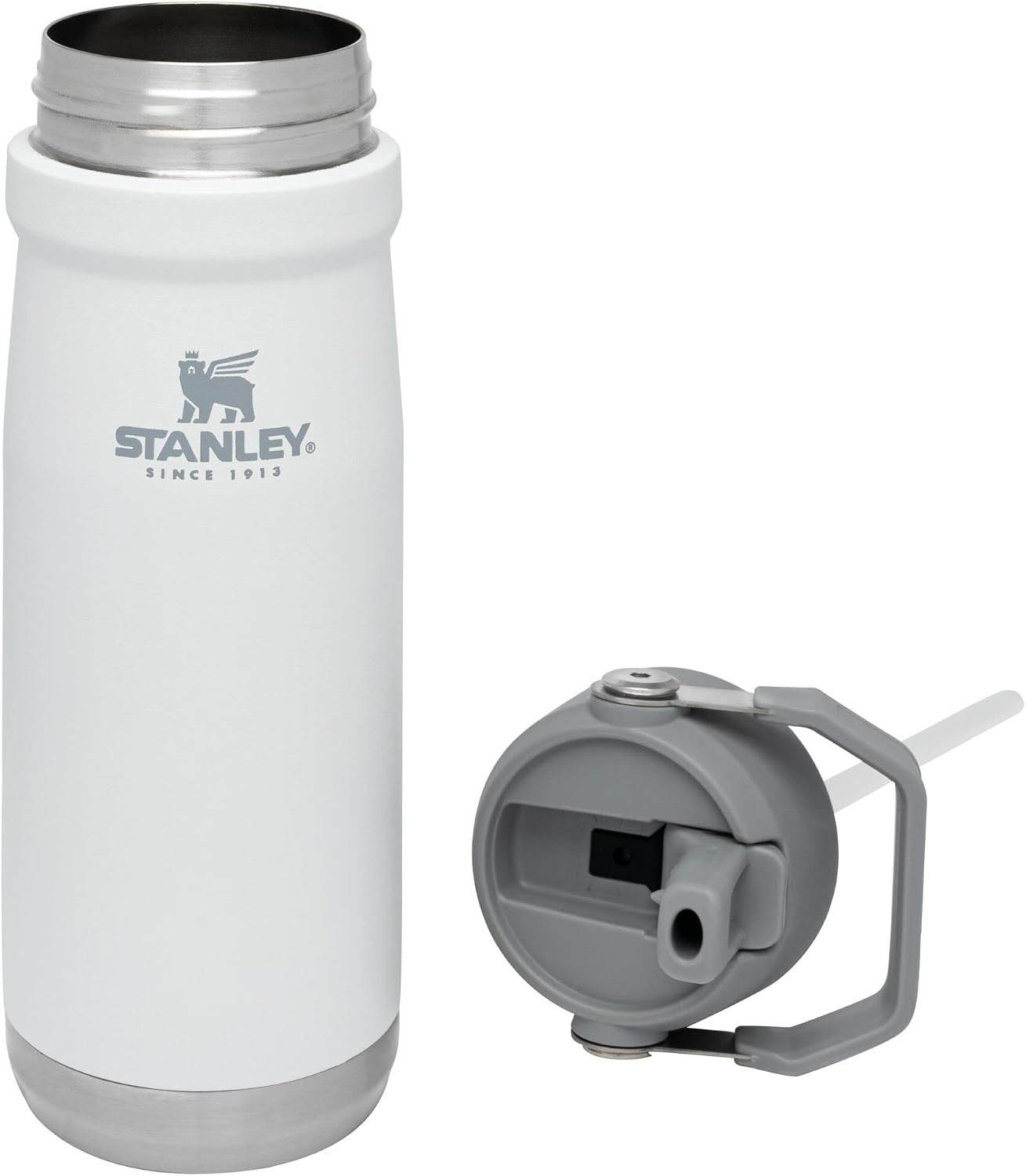 image:imageSTANLEY IceFlow Flip Straw Water Bottle 17 oz BuiltIn Straw for Travel and Sports Lightweight and Leak Resistant Insulated Stainless Steel BPAFree PolarPolar 10