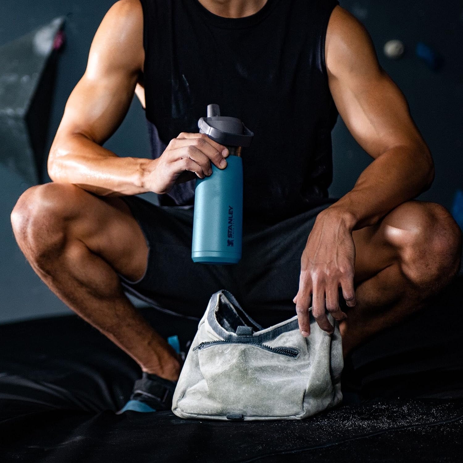 image:imageSTANLEY IceFlow Flip Straw Water Bottle 17 oz BuiltIn Straw for Travel and Sports Lightweight and Leak Resistant Insulated Stainless Steel BPAFree PolarAloe 10
