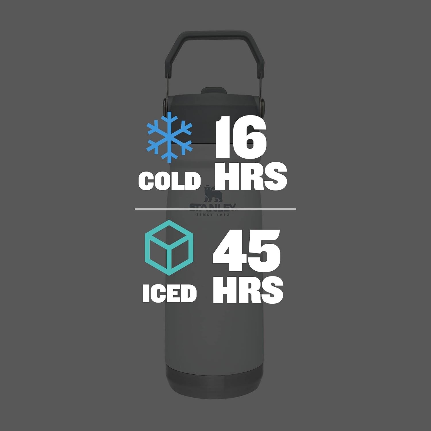 image:imageSTANLEY IceFlow Flip Straw Water Bottle 17 oz BuiltIn Straw for Travel and Sports Lightweight and Leak Resistant Insulated Stainless Steel BPAFree PolarPolar 10
