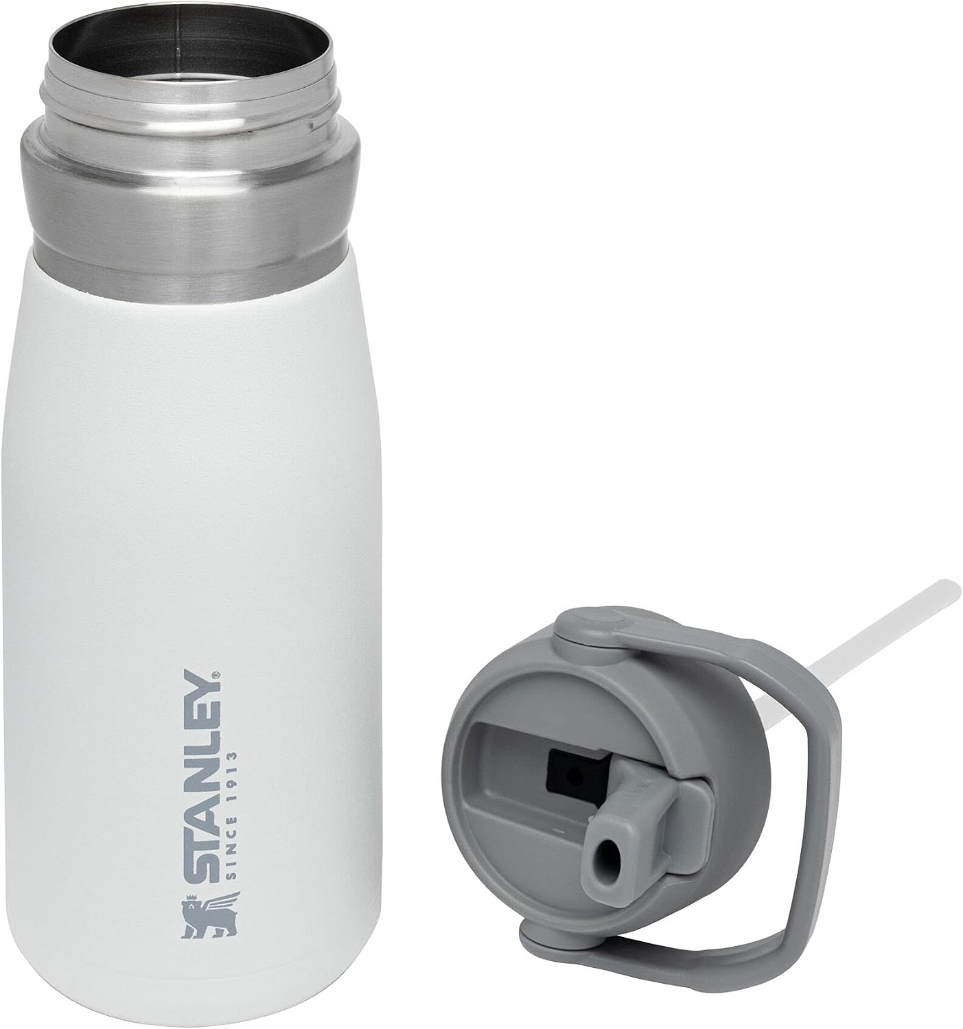 image:imageSTANLEY IceFlow Flip Straw Water Bottle 17 oz BuiltIn Straw for Travel and Sports Lightweight and Leak Resistant Insulated Stainless Steel BPAFree PolarPolar 10