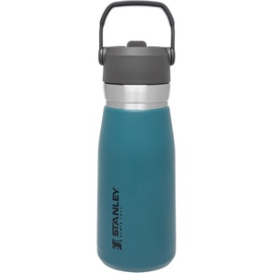 STANLEY IceFlow Flip Straw Water Bottle 17 oz | Built-In Straw for Travel and Sports | Lightweight and Leak Resistant | Insulated Stainless Steel | BPA-Free | Polar(Lagoon)
