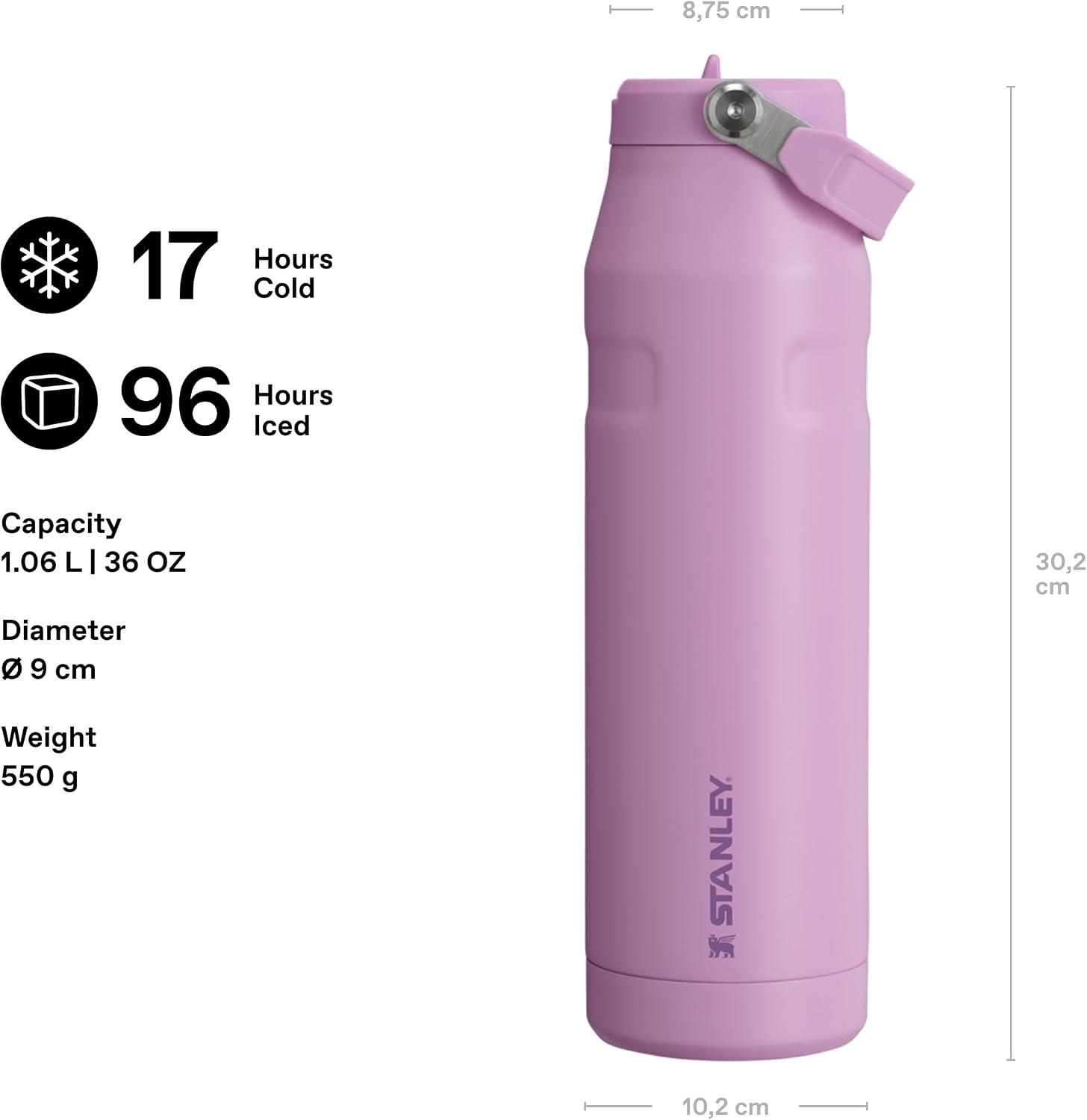 image:imageSTANLEY IceFlow Flip Straw 20 Bottle 24 oz Caitlin Clark FutureLilac