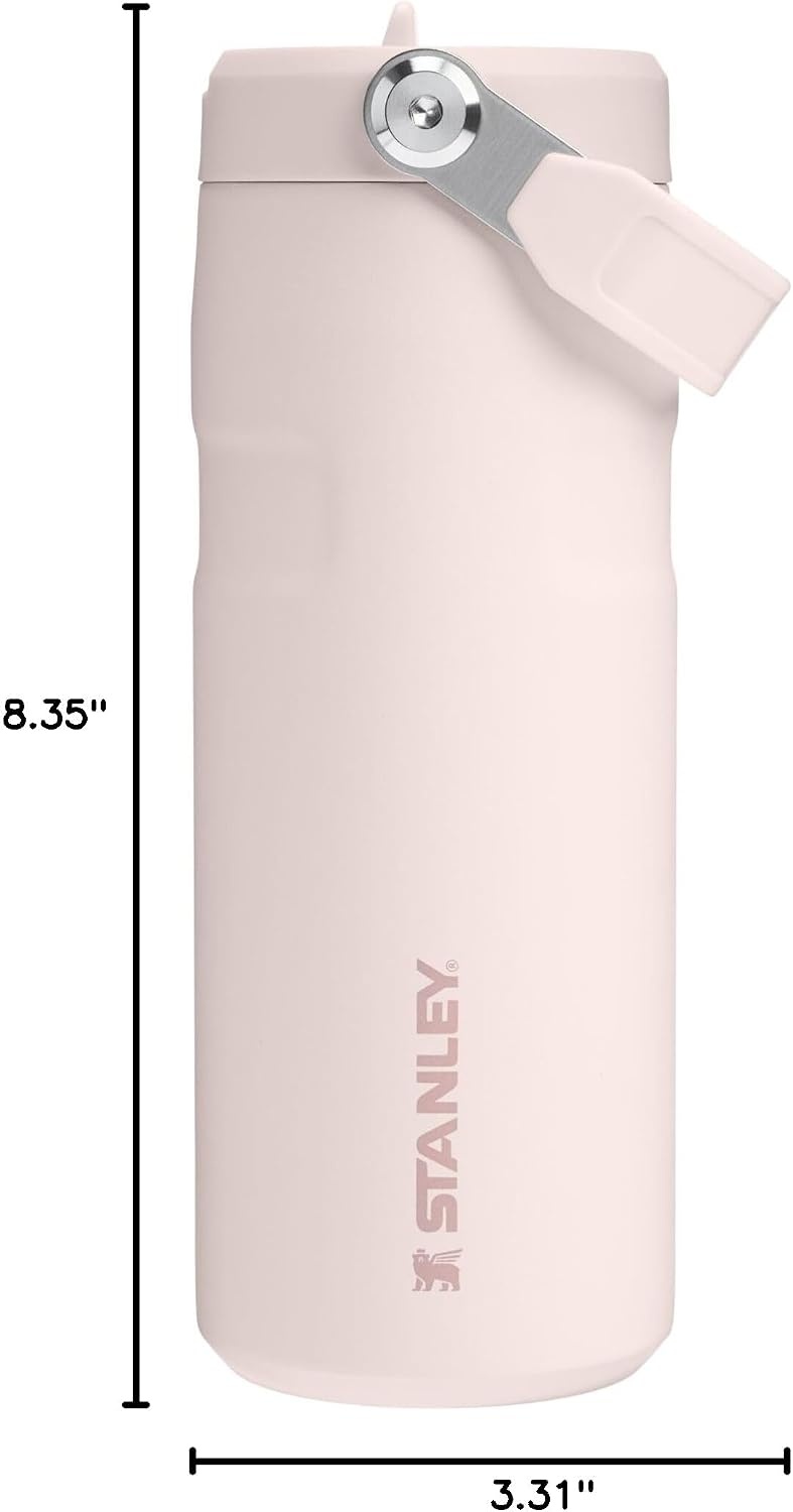 image:imageSTANLEY IceFlow Flip Straw 20 Bottle 24 oz Caitlin Clark FutureRose Quartz