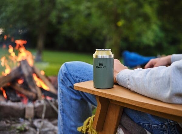 image:imageSTANLEY Everyday Can Cooler Cup 10 oz Beer Seltzers Soda and Energy Drinks Doubles as Tumbler Insulated Stainless Steel Drink Holder BPAFree Stainless Steel Ash