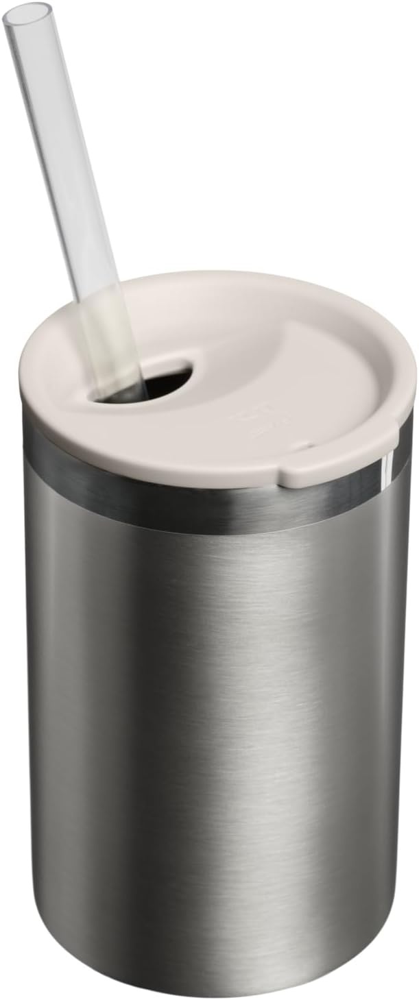 image:imageSTANLEY Everyday Can Cooler Cup 10 oz Beer Seltzers Soda and Energy Drinks Doubles as Tumbler Insulated Stainless Steel Drink Holder BPAFree Stainless Steel Ash