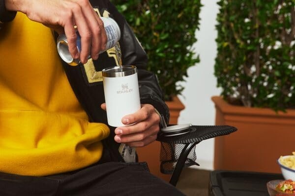 image:imageSTANLEY Everyday Can Cooler Cup 10 oz Beer Seltzers Soda and Energy Drinks Doubles as Tumbler Insulated Stainless Steel Drink Holder BPAFree Stainless Steel Ash