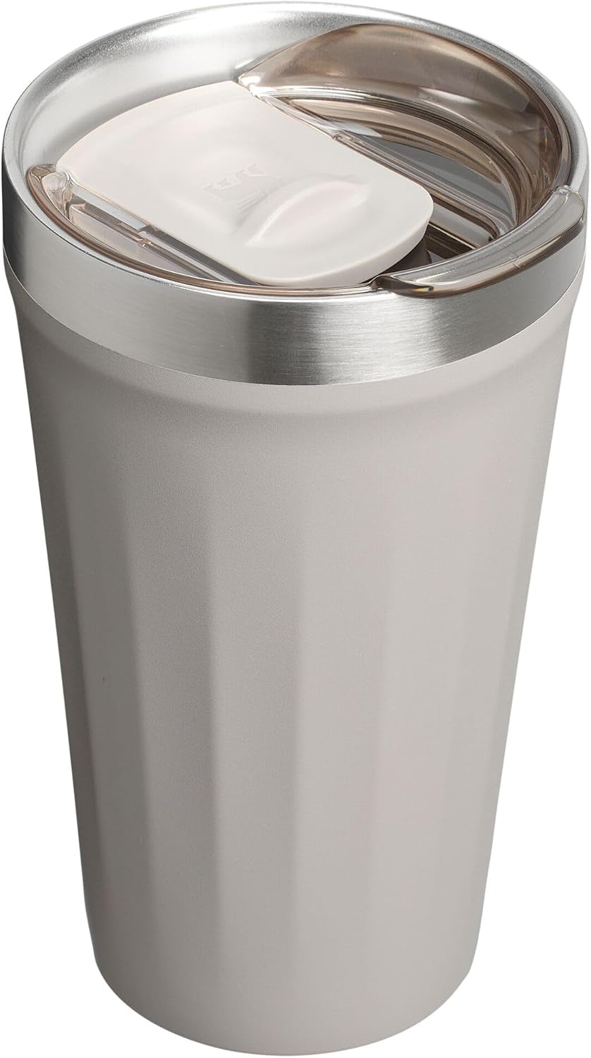 image:imageSTANLEY Everyday Tumbler 16 oz Press Fit Drink Through Lid Beverage Coffee and Cocktail Cup Insulated Stainless Steel Wine Glass BPAFree Sunset SpiralAsh