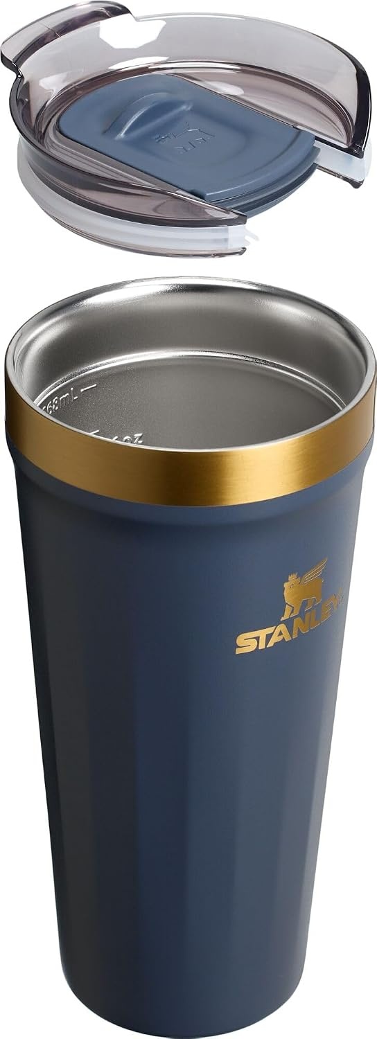 image:imageSTANLEY Everyday Tumbler 16 oz Press Fit Drink Through Lid Beverage Coffee and Cocktail Cup Insulated Stainless Steel Wine Glass BPAFree Sunset SpiralTwilight Gold