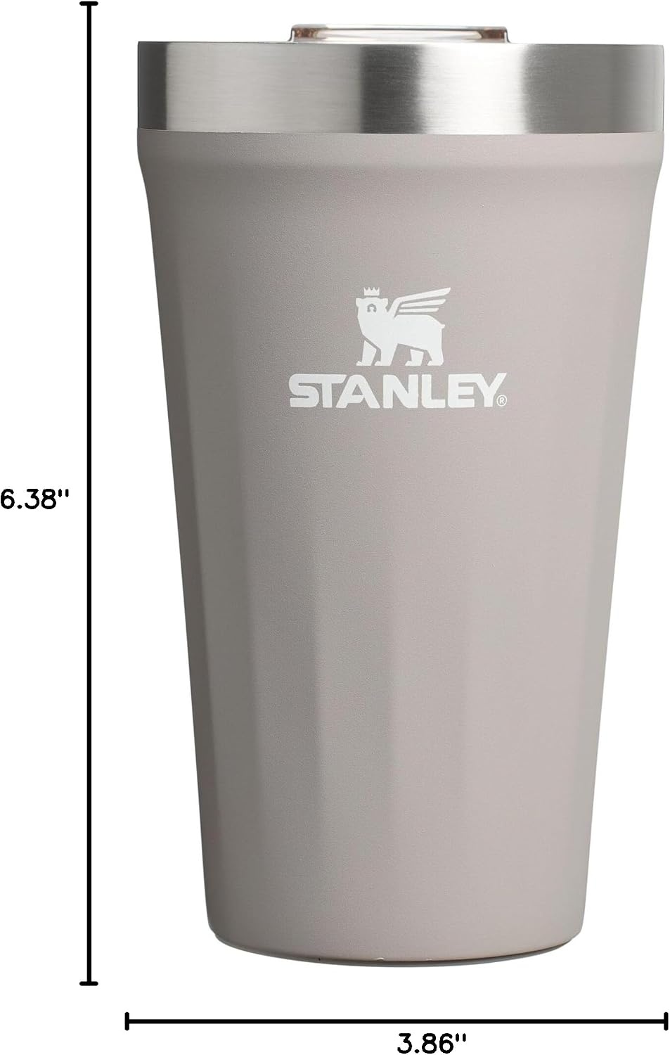 image:imageSTANLEY Everyday Tumbler 16 oz Press Fit Drink Through Lid Beverage Coffee and Cocktail Cup Insulated Stainless Steel Wine Glass BPAFree Sunset SpiralAsh