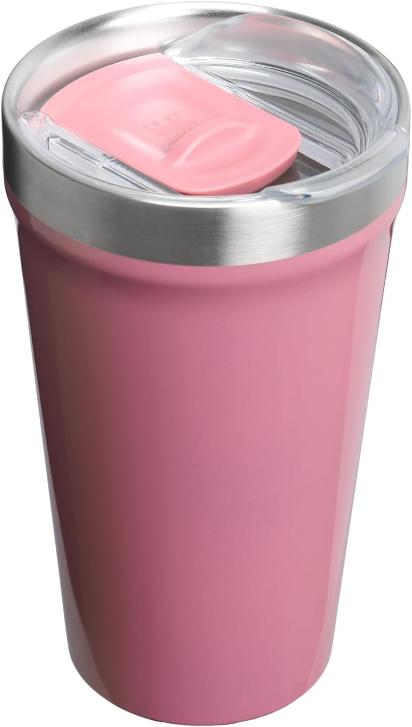 image:imageSTANLEY Everyday Tumbler 16 oz Press Fit Drink Through Lid Beverage Coffee and Cocktail Cup Insulated Stainless Steel Wine Glass BPAFree Sunset SpiralPort Shimmer