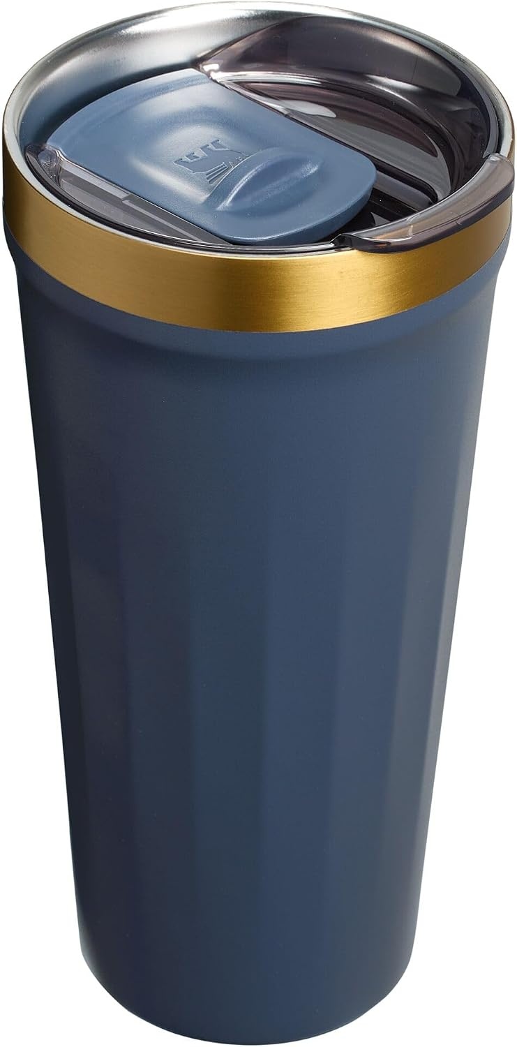 image:imageSTANLEY Everyday Tumbler 16 oz Press Fit Drink Through Lid Beverage Coffee and Cocktail Cup Insulated Stainless Steel Wine Glass BPAFree Sunset SpiralTwilight Gold