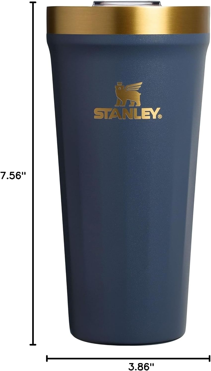 image:imageSTANLEY Everyday Tumbler 16 oz Press Fit Drink Through Lid Beverage Coffee and Cocktail Cup Insulated Stainless Steel Wine Glass BPAFree Sunset SpiralTwilight Gold