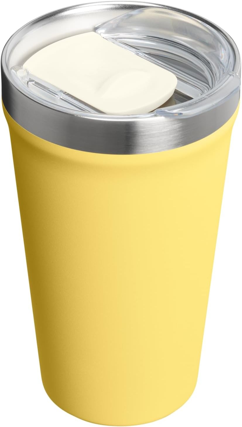 image:imageSTANLEY Everyday Tumbler 16 oz Press Fit Drink Through Lid Beverage Coffee and Cocktail Cup Insulated Stainless Steel Wine Glass BPAFree Sunset SpiralDaffodil