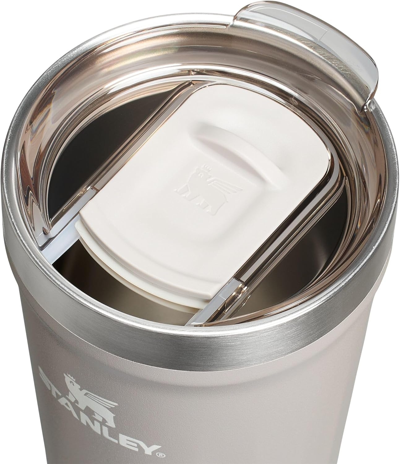 image:imageSTANLEY Everyday Tumbler 16 oz Press Fit Drink Through Lid Beverage Coffee and Cocktail Cup Insulated Stainless Steel Wine Glass BPAFree Sunset SpiralAsh