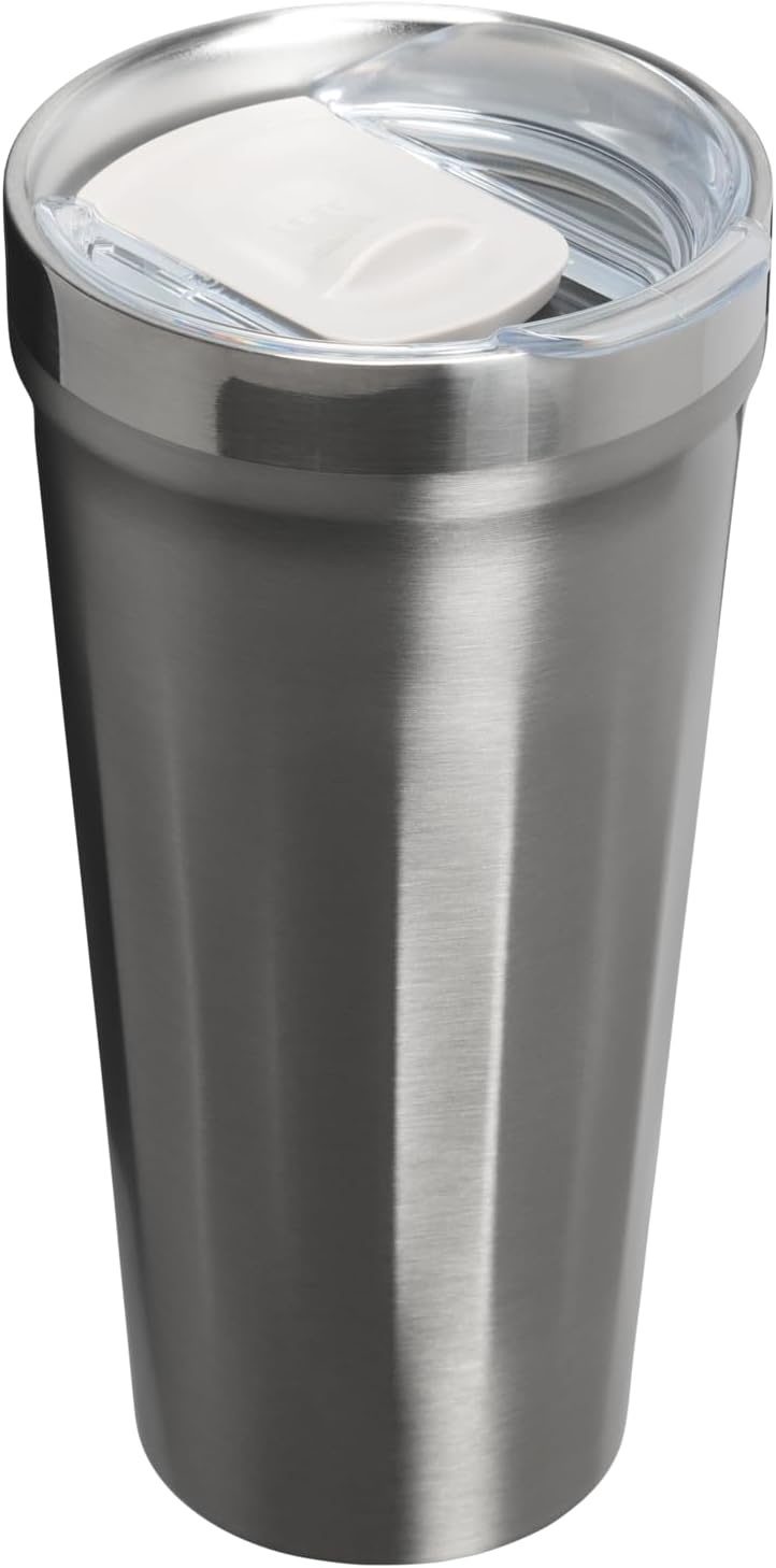image:imageSTANLEY Everyday Tumbler 16 oz Press Fit Drink Through Lid Beverage Coffee and Cocktail Cup Insulated Stainless Steel Wine Glass BPAFree Sunset SpiralSteel Shimmer