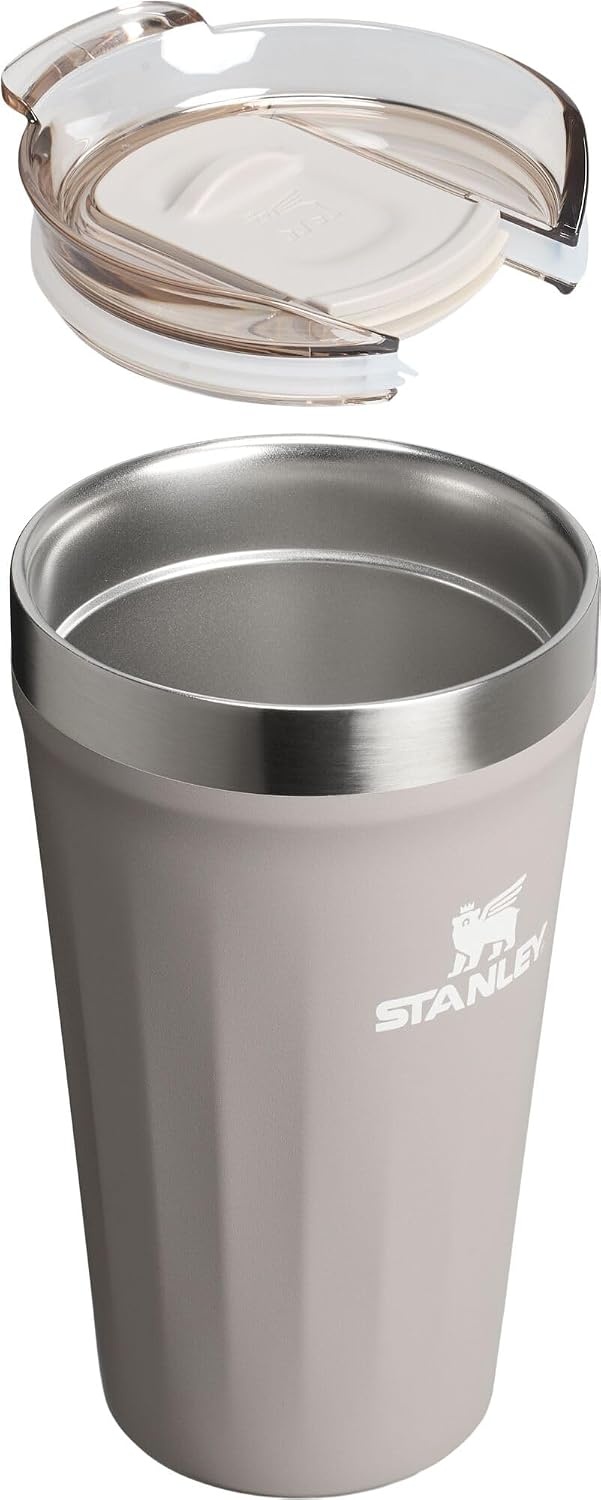 image:imageSTANLEY Everyday Tumbler 16 oz Press Fit Drink Through Lid Beverage Coffee and Cocktail Cup Insulated Stainless Steel Wine Glass BPAFree Sunset SpiralAsh