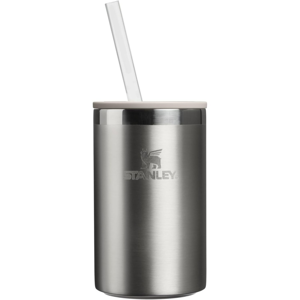 image:imageSTANLEY Everyday Can Cooler Cup 10 oz Beer Seltzers Soda and Energy Drinks Doubles as Tumbler Insulated Stainless Steel Drink Holder BPAFree Stainless Steel Ash