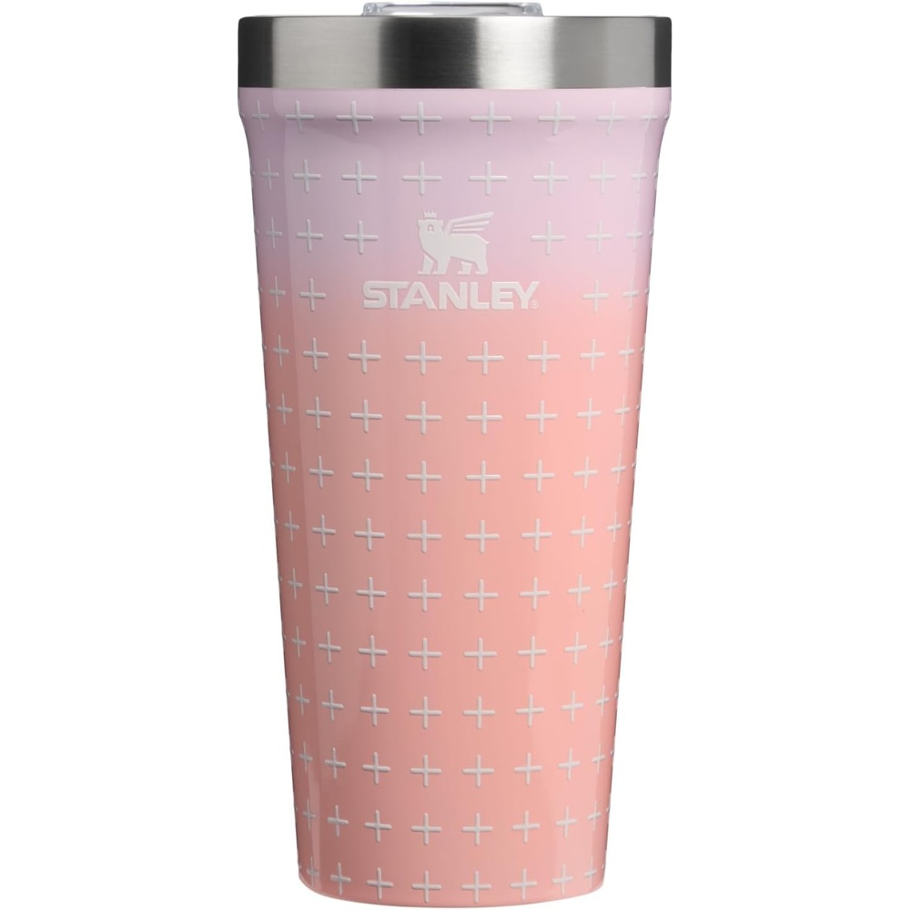 image:imageSTANLEY Everyday Tumbler 16 oz  Press Fit Drink Through Lid  Beverage Coffee and Cocktail Cup  Insulated Stainless Steel Wine Glass  BPAFree  Sunset SpiralSorbet Plus