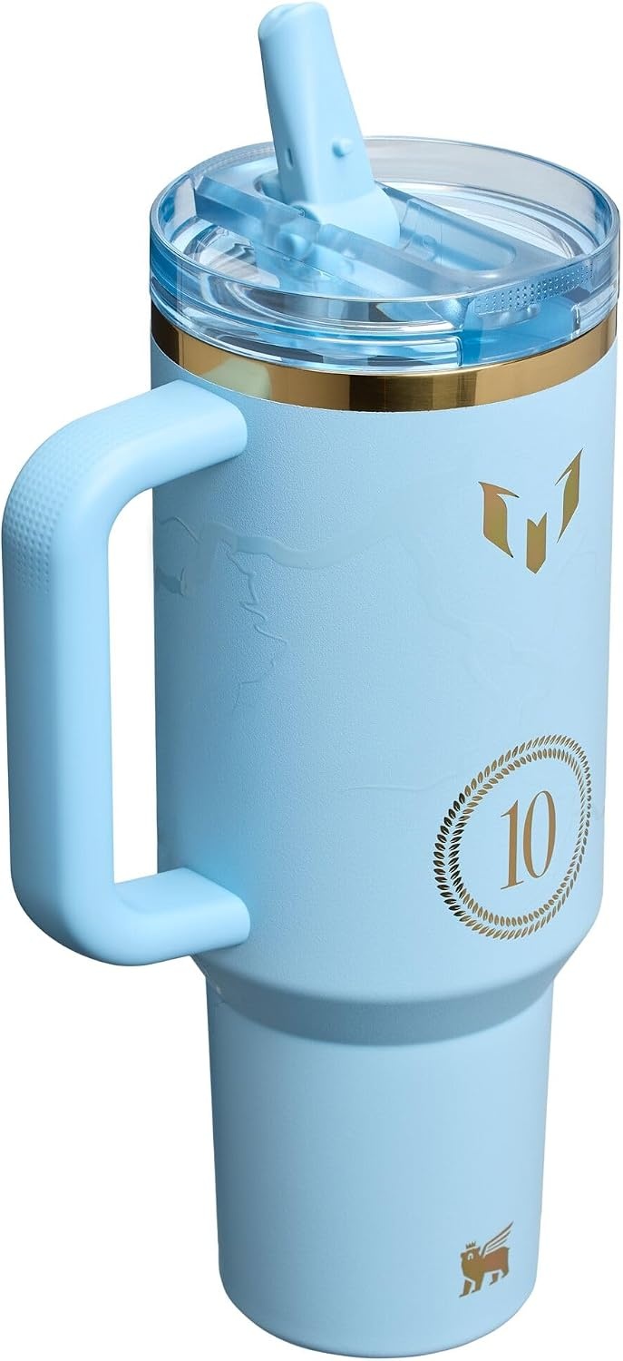 image:imageSTANLEY Quencher ProTour Flipstraw Tumbler 30 oz Caitlin Clark FutureMessi Striker Blue