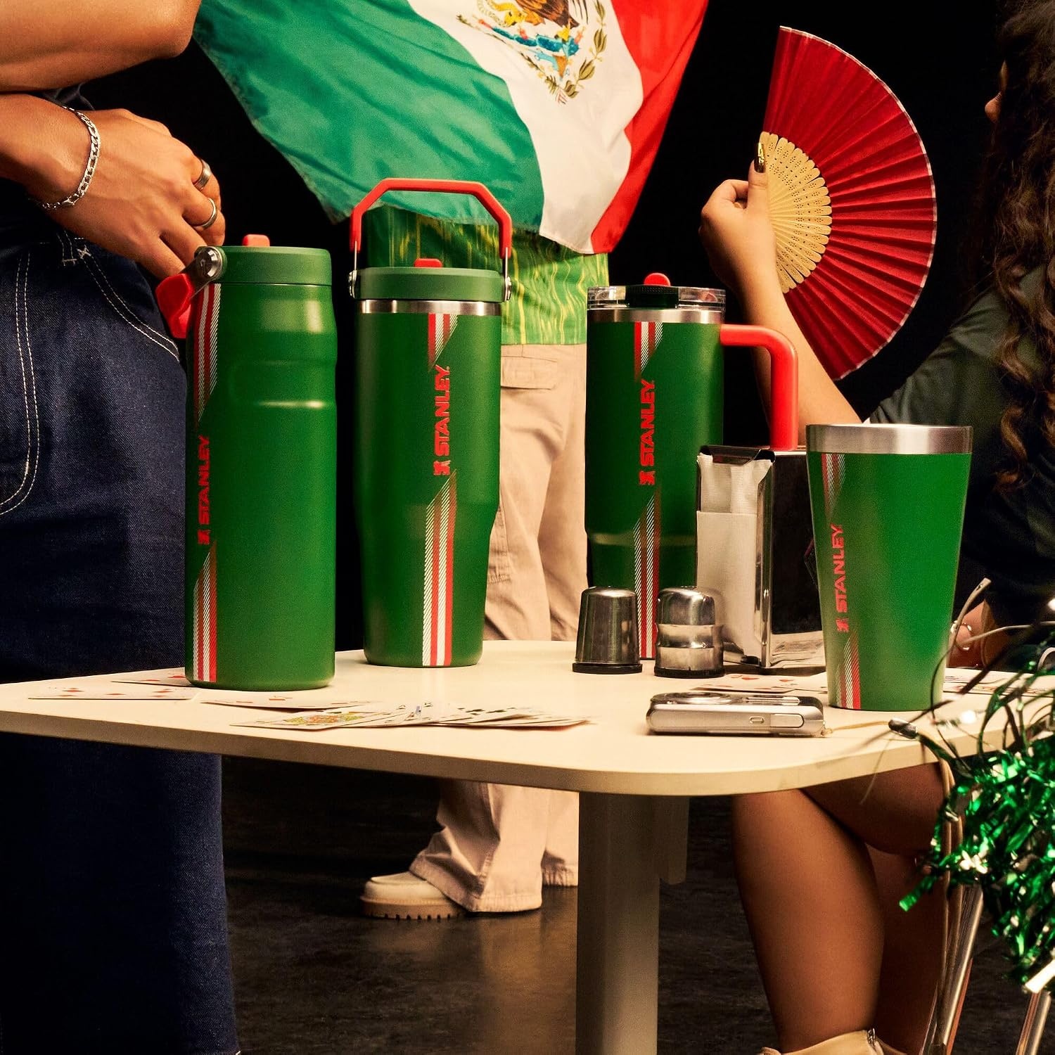 image:imageSTANLEY Quencher ProTour Flipstraw Tumbler 30 oz Caitlin Clark FutureTeam Dark Green Red