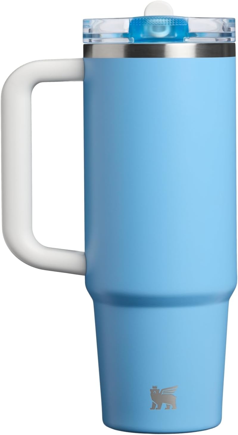 image:imageSTANLEY Quencher ProTour Flipstraw Tumbler 30 oz Caitlin Clark FutureTeam Light Blue White