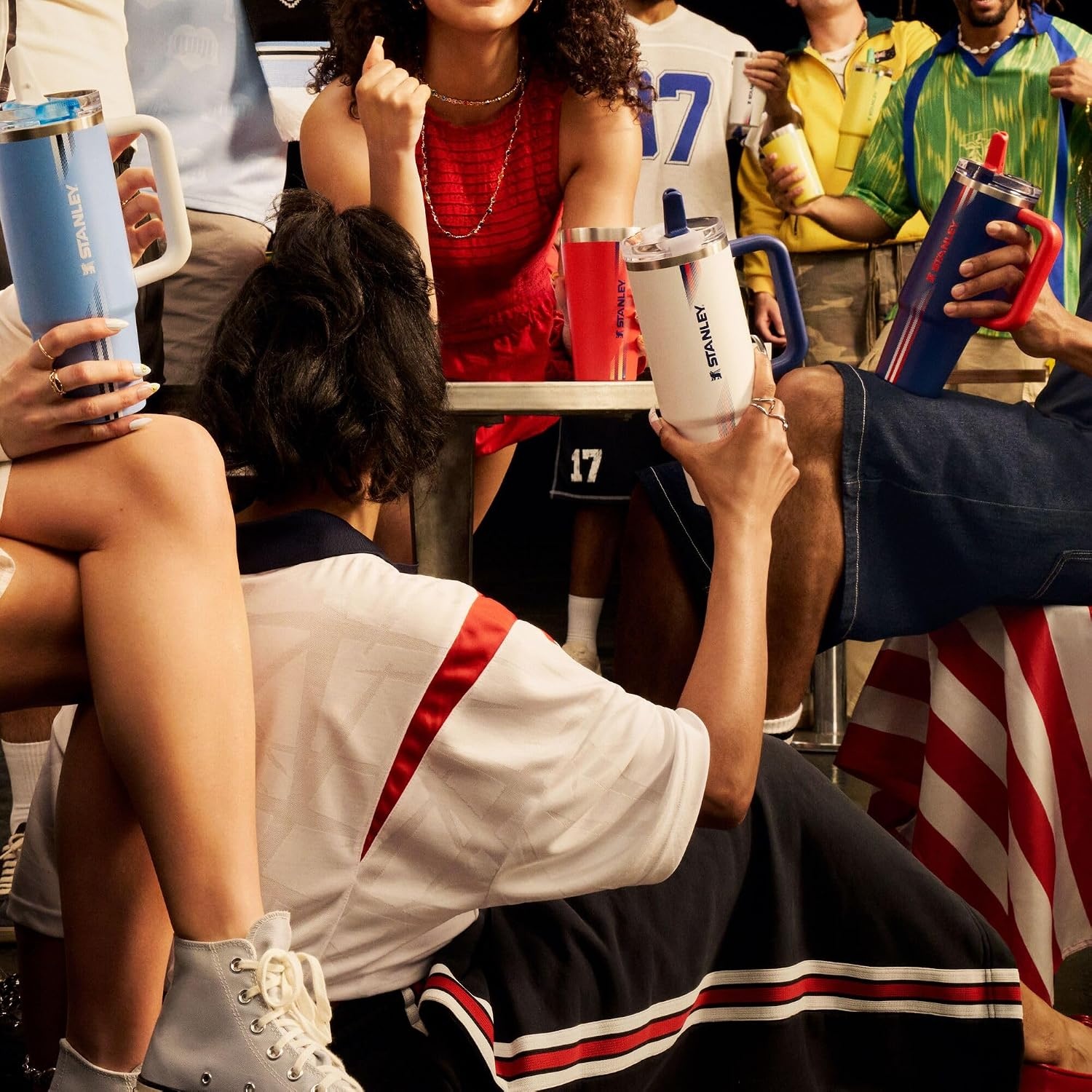 image:imageSTANLEY Quencher ProTour Flipstraw Tumbler 30 oz Caitlin Clark FutureTeam White Dark Blue
