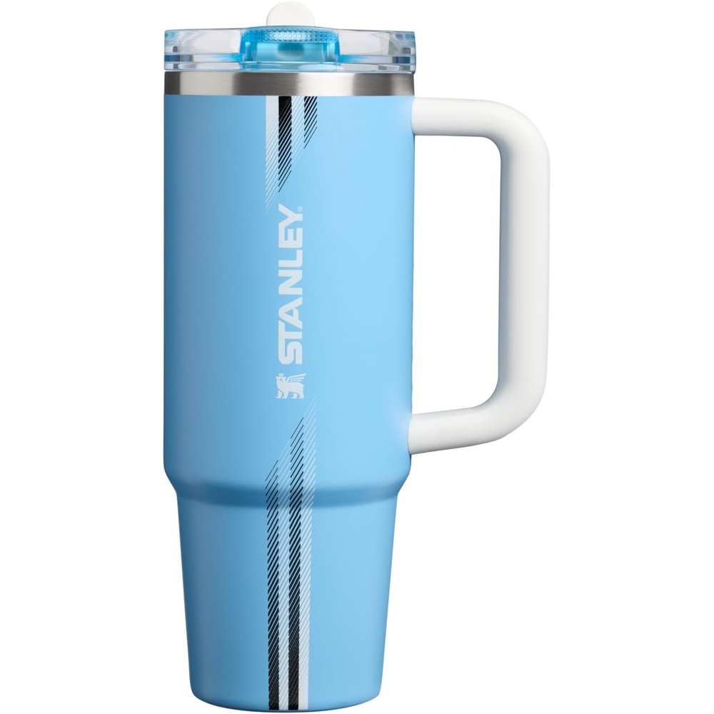 image:imageSTANLEY Quencher ProTour Flipstraw Tumbler 30 oz Caitlin Clark FutureTeam Light Blue White