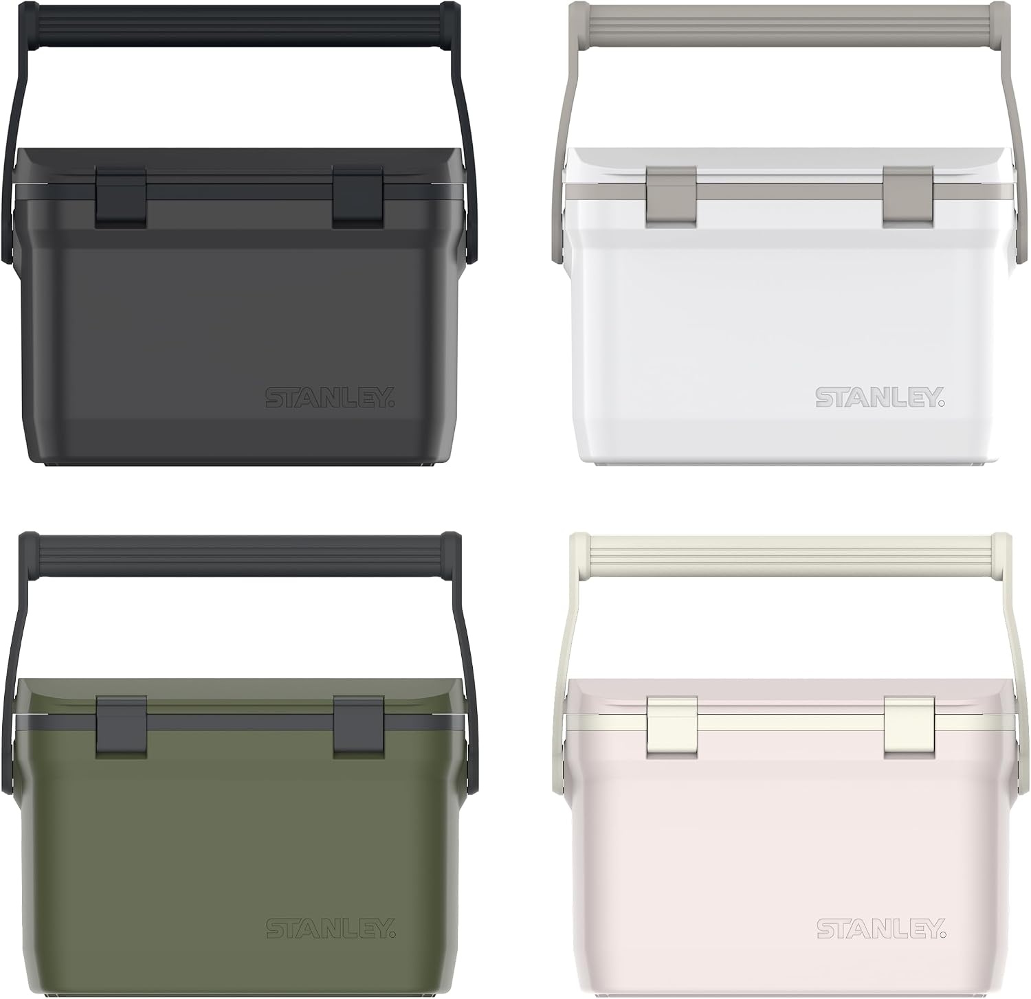 image:imageStanley 1913 Adventure EasyCarry Outdoor Cooler 151L Ice Cold For 36 Hours Cool Box BPAFree Chest Cooler With Adjustable Bungee System Rugged Travel Coolbox for 21 Cans LeakproofBlack