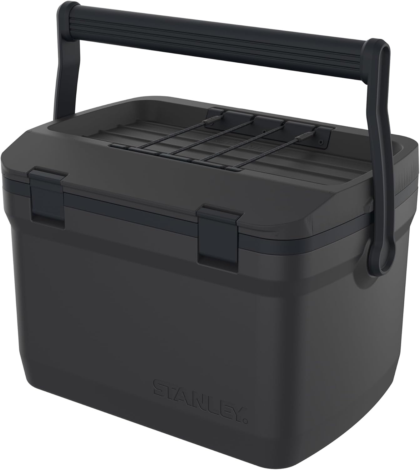 image:imageStanley 1913 Adventure EasyCarry Outdoor Cooler 151L Ice Cold For 36 Hours Cool Box BPAFree Chest Cooler With Adjustable Bungee System Rugged Travel Coolbox for 21 Cans LeakproofBlack