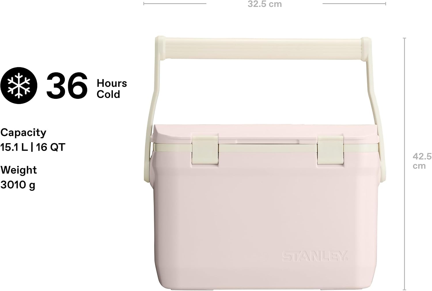 image:imageStanley 1913 Adventure Outdoor Cooler Ice Cold Up to 4 Days Cool Box BPAFree Chest Cooler Heavy Duty Camping Cooler Box Doubles as Seat Rugged Travel Coolbox LeakproofPink